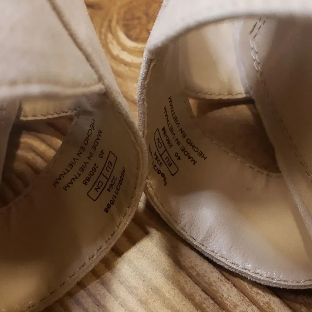 PULL&BEAR Flatform Espadrilles Pale Pink Sandals Women’s Size 9